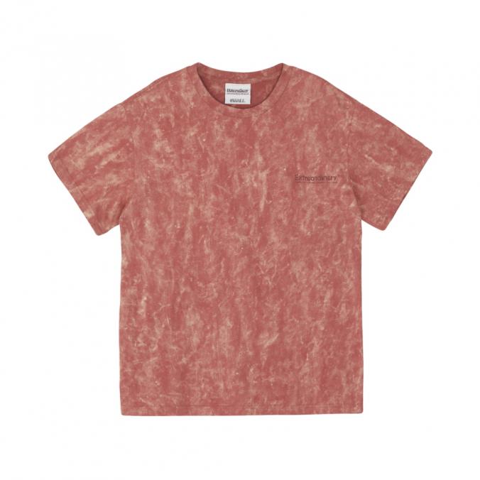 BASIC SMALL LOGO SS TEE TIE-DYE RED
