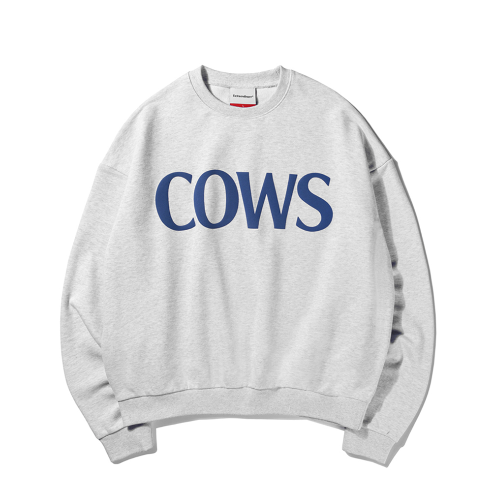 COWS OVER FIT CREW  ASH GRAY