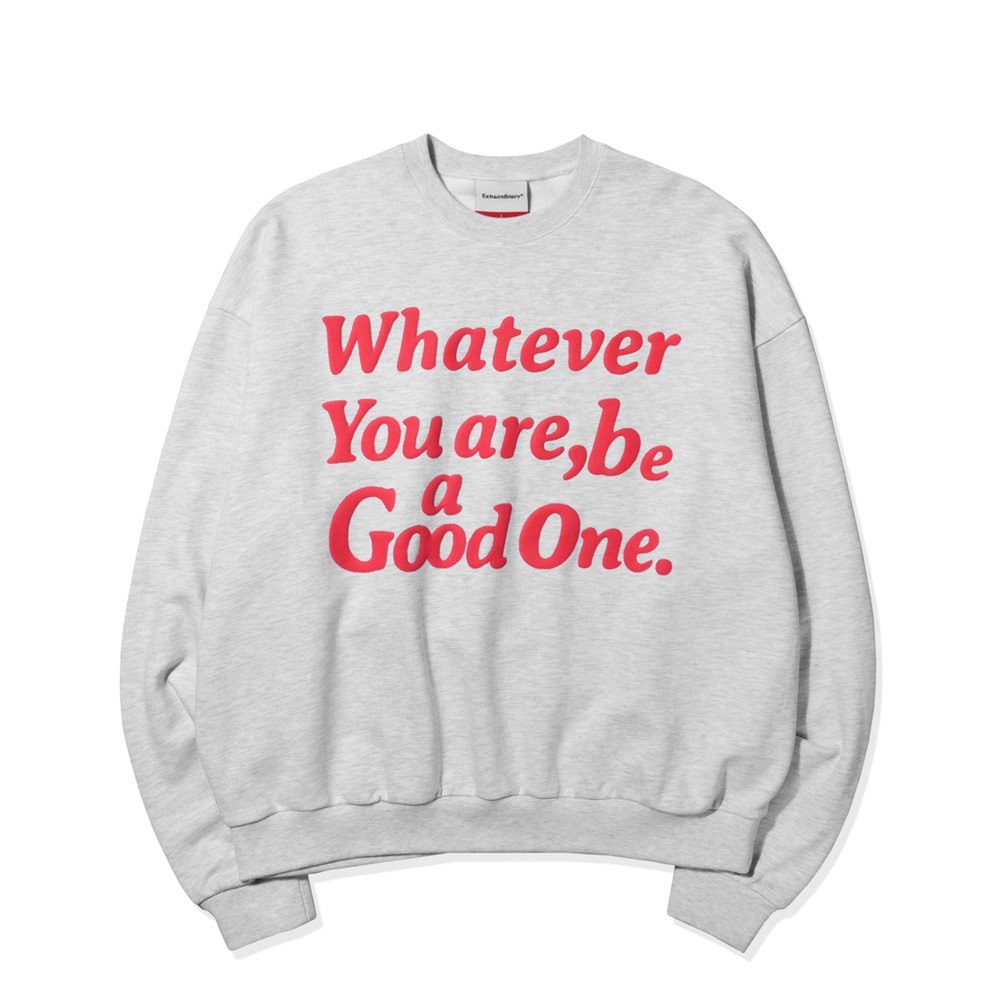 WHATEVER OVER FIT CREW  ASH GRAY
