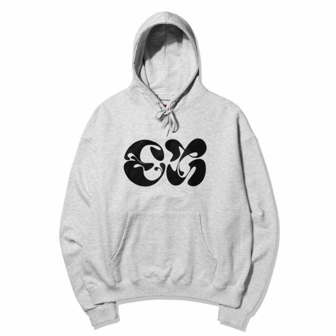 LOGO TYPE B OVER FIT HOODIE  ASH GRAY