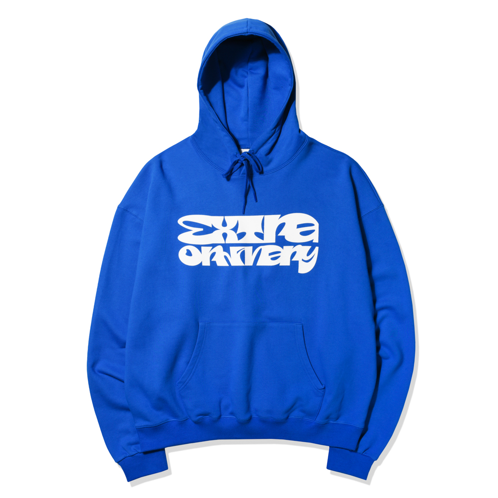 LOGO TYPE A OVER FIT HOODIE  BLUE