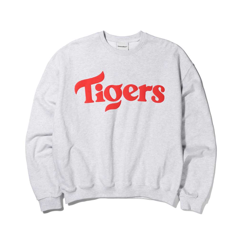TIGERS OVER FIT CREW  ASH GRAY